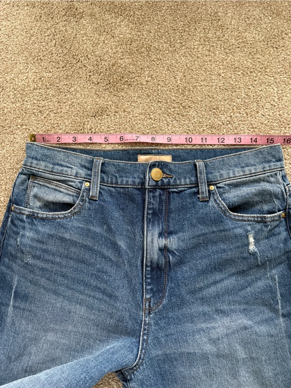 Kut from the Kloth Medium Wash Blue Denim Jeans Sienna Wide Leg High Rise Size 8